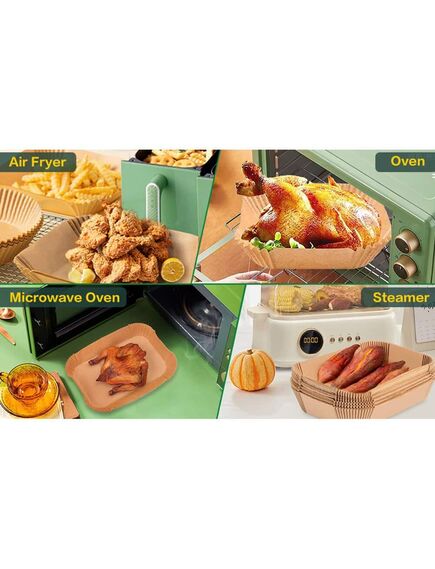 Hartie de copt airfryer, 20x20x4.5 cm, 50 buc/set, CLARINA-[4]