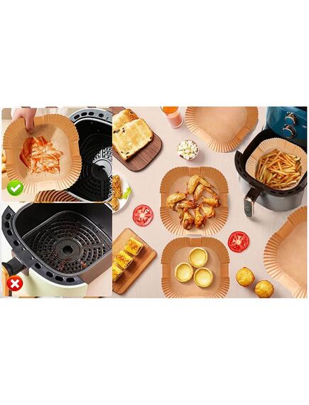 Hartie de copt airfryer, 20x20x4.5 cm, 50 buc/set, CLARINA-[2]