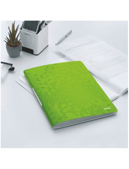Mapa prezentare cu 20 folii, A4, coperta flexibila, verde, LEITZ WOW, Culoare: Verde-[3]