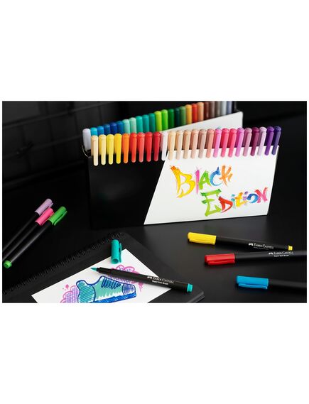 Markere tip pensula 50 culori/set, Black Edition FABER-CASTELL-[3]