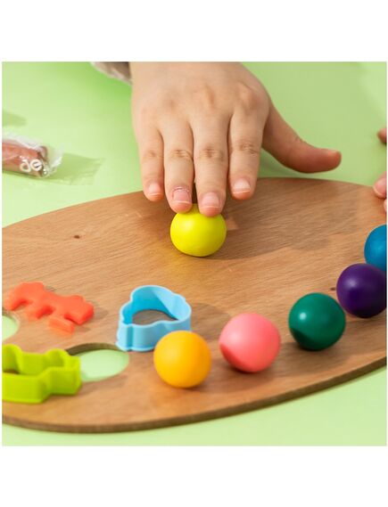 Plastilina 12 culori/set 160 g galetusa cu 4 forme modelaj, DELI-[3]