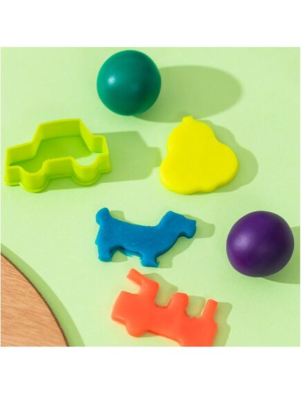 Plastilina 12 culori/set 160 g galetusa cu 4 forme modelaj, DELI-[2]