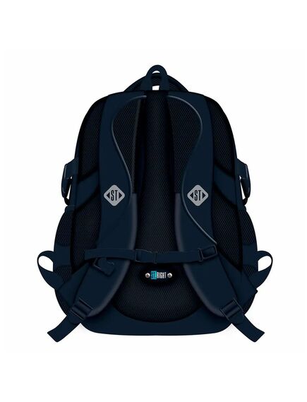 Rucsac baieti 4 compartimente, Blue T-Rex, ST. RIGHT BP04-[2]