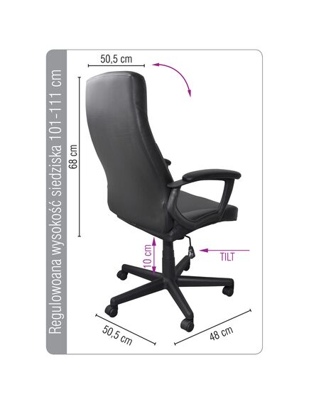 Scaun birou ergonomic OFFICE PRODUCTS Crete-[3]