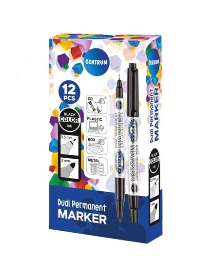 CD marker 2 capete, negru, CENTRUM-[2]