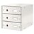 Suport documente cu 3 sertare, A4, carton laminat, alb, LEITZ WOW Click&Store, Culoare: Alb-