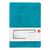 Caiet de birou A5, 96 file, 80g/mp, coperta piele, dictando, turcoaz, DELI, Culoare: Turcoaz, Liniatura: Dictando-