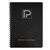 Caiet cu spirala A4, 96 file, coperta carton, dictando, PAPERLAND Black Edition, Liniatura: Dictando-
