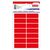 Etichete autoadezive, 19x50 mm, 70 buc/set, rosu, TANEX, Culoare: Rosu-
