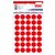 Etichete autoadezive rotunde, 19 mm, 175 buc/set, rosu, TANEX, Culoare: Rosu-