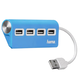 Hub USB HAMA 12179, USB 2.0, albastru-