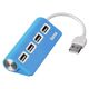 Hub USB HAMA 12179, USB 2.0, albastru-[2]