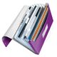 Mapa plastic cu elastic, 6 compartimente, A4, mov, LEITZ WOW, Culoare: Mov-[2]