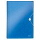 Mapa plastic cu elastic, 6 compartimente, A4, albastru, LEITZ WOW, Culoare: Albastru-