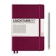 Caiet cu elastic A5, 125 file, matematica LEUCHTTURM1917 - Bordeaux, Culoare: Bordeaux, Liniatura: Matematica-