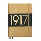 Caiet cu elastic A5, dictando, 125 file, LEUCHTTURM1917 Metallic - Auriu, Culoare: Auriu, Liniatura: Dictando-