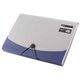 Mapa de plastic cu burduf, A4, 6 compartimente, albastru, D.RECT 5566, Culoare: Albastru-[2]