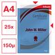 Mapa documente plastic, deschidere in L, 150 microni, A4, 25/set, albastru, ESSELTE, Culoare: Albastru-[3]