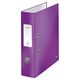 Biblioraft carton laminat, A4, 8 cm, mov, LEITZ WOW 180, Culoare: Mov-