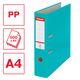 Biblioraft plastifiat, A4, 7.5 cm, turcoaz, ESSELTE Economy, Culoare: Turcoaz-[2]