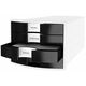 Suport cu sertare, plastic, cu 4 sertare, alb/negru, HAN Impuls, Culoare: Alb/negru-[2]