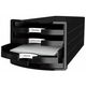 Suport cu sertare, plastic, cu 4 sertare, negru, HAN Impuls, Culoare: Negru-[2]
