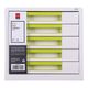 Suport cu sertare, plastic, cu 5 sertare, verde, DELI Rio, Culoare: Verde-