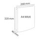 Caiet mecanic A4, 4 inele 30mm, coperti flexibile, rosu, EXACOMPTA, Culoare: Rosu-[3]