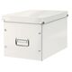 Cutie depozitare mare, 320x310x360 mm, carton, alb, LEITZ WOW Click&Store Cub, Culoare: Alb-