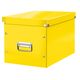 Cutie depozitare mare, 320x310x360 mm, carton, galben, LEITZ WOW Click&Store Cub, Culoare: Galben-