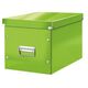 Cutie depozitare mare, 320x310x360 mm, carton, verde, LEITZ WOW Click&Store Cub, Culoare: Verde-
