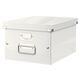 Cutie depozitare medie, 369x281x200 mm, carton, alb, LEITZ Click&Store, Culoare: Alb-