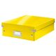 Cutie organizare medie, 280x100x370 mm, carton, galben, LEITZ WOW Click&Store, Culoare: Galben-