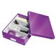 Cutie organizare medie, 280x100x370 mm, carton, mov, LEITZ WOW Click&Store, Culoare: Mov-[2]