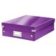 Cutie organizare medie, 280x100x370 mm, carton, mov, LEITZ WOW Click&Store, Culoare: Mov-