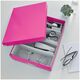 Cutie organizare medie, 280x100x370 mm, carton, roz, LEITZ WOW Click&Store, Culoare: Roz-[2]