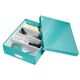 Cutie organizare medie, 280x100x370 mm, carton, turcoaz, LEITZ WOW Click&Store, Culoare: Turcoaz-[2]