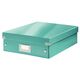 Cutie organizare medie, 280x100x370 mm, carton, turcoaz, LEITZ WOW Click&Store, Culoare: Turcoaz-