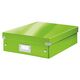 Cutie organizare medie, 280x100x370 mm, carton, verde, LEITZ WOW Click&Store, Culoare: Verde-