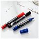 Marker permanent, varf 2.5mm, rosu, DELI U216, Culoare: Rosu-[3]