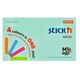 Notite autoadezive 76x127 mm, 100 file, 4 culori pastel, STICK'N Magic-