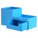 Suport accesorii birou, 4 compartimente, albastru, DELI Rio, Culoare: Albastru-[2]