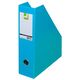 Suport reviste A4, carton plastifiat, bleu, Q-CONNECT, Culoare: Bleu-