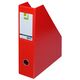 Suport reviste A4, carton plastifiat, rosu, Q-CONNECT, Culoare: Rosu-