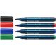 Marker permanent, varf rotund 1-3mm, 4 culori/set, SCHNEIDER Maxx 130-