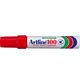 Marker permanent, varf tesit 7-12 mm, rosu, ARTLINE 100, Culoare: Rosu-[2]