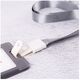 Snur textil pentru ecuson 1 cm, capsa plastic, albastru, 12 buc/set, DELI, Culoare: Albastru-[3]