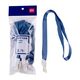 Snur textil pentru ecuson 1.5 cm, capsa plastic, 12 buc/set, albastru, DELI, Culoare: Albastru-[2]