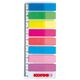 Index autoadeziv din plastic, 12x45 mm, 8 culori x 25 file/set, KORES-[2]