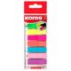 Index autoadeziv din plastic, 12x45 mm, 8 culori x 25 file/set, KORES-
